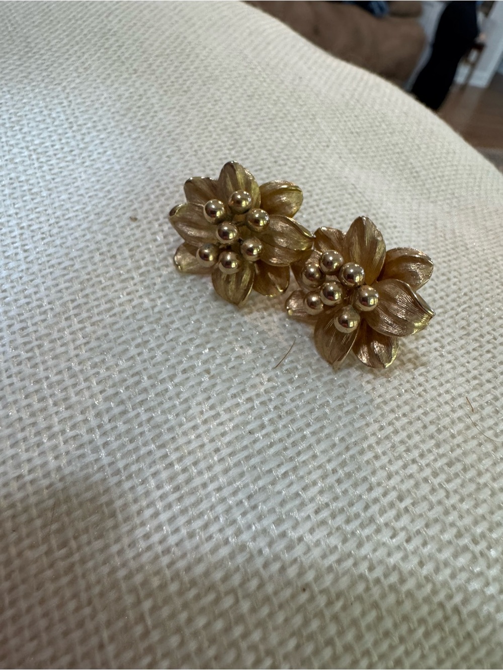 Gold Floral Cluster Stud Earrings - Women Jewelry